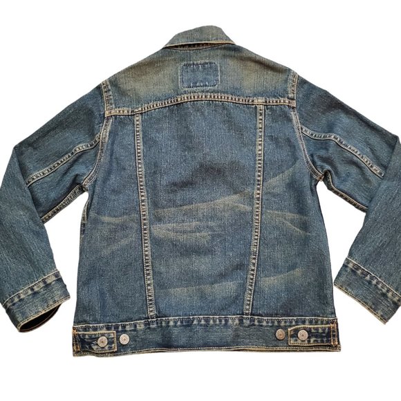 Levi's Strauss & Co Denim Women's Sm Jean Button Distressed Trucker Jacket A10 - Picture 2 of 10